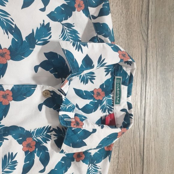 Cubavera Mens Medium Short Sleeve Shirt Tropical Boho Island Party Vacation Pool - Picture 7 of 11